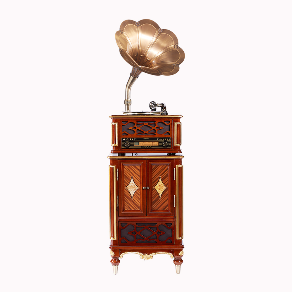 Máy hát đĩa than cổ điển Fennessy Gramophone F1877- 62K - Đồng