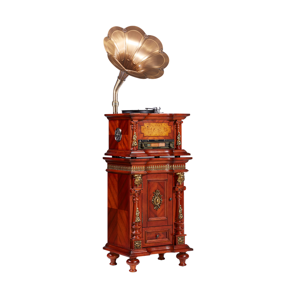 Máy hát đĩa than cổ điển Fennessy Gramophone F1877- 740  - Đồng