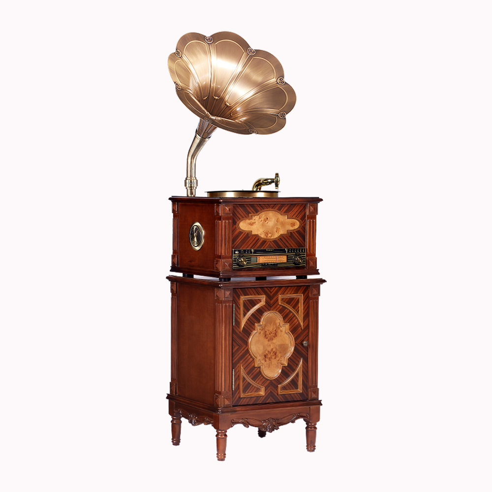 Máy hát đĩa than cổ điển Fennessy Gramophone F1877- 15S - Đồng