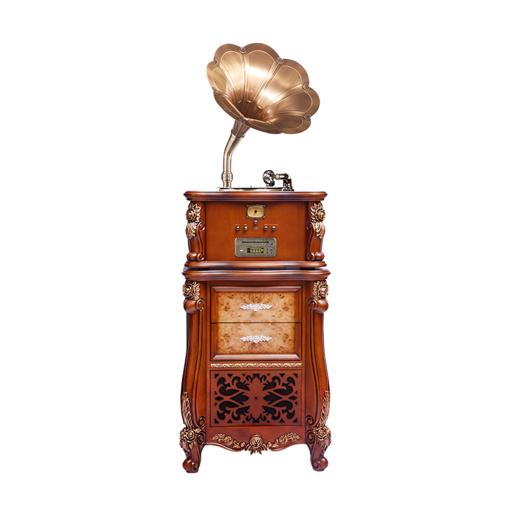 Máy hát đĩa than cổ điển Fennessy Gramophone F1877- 750  - Đồng