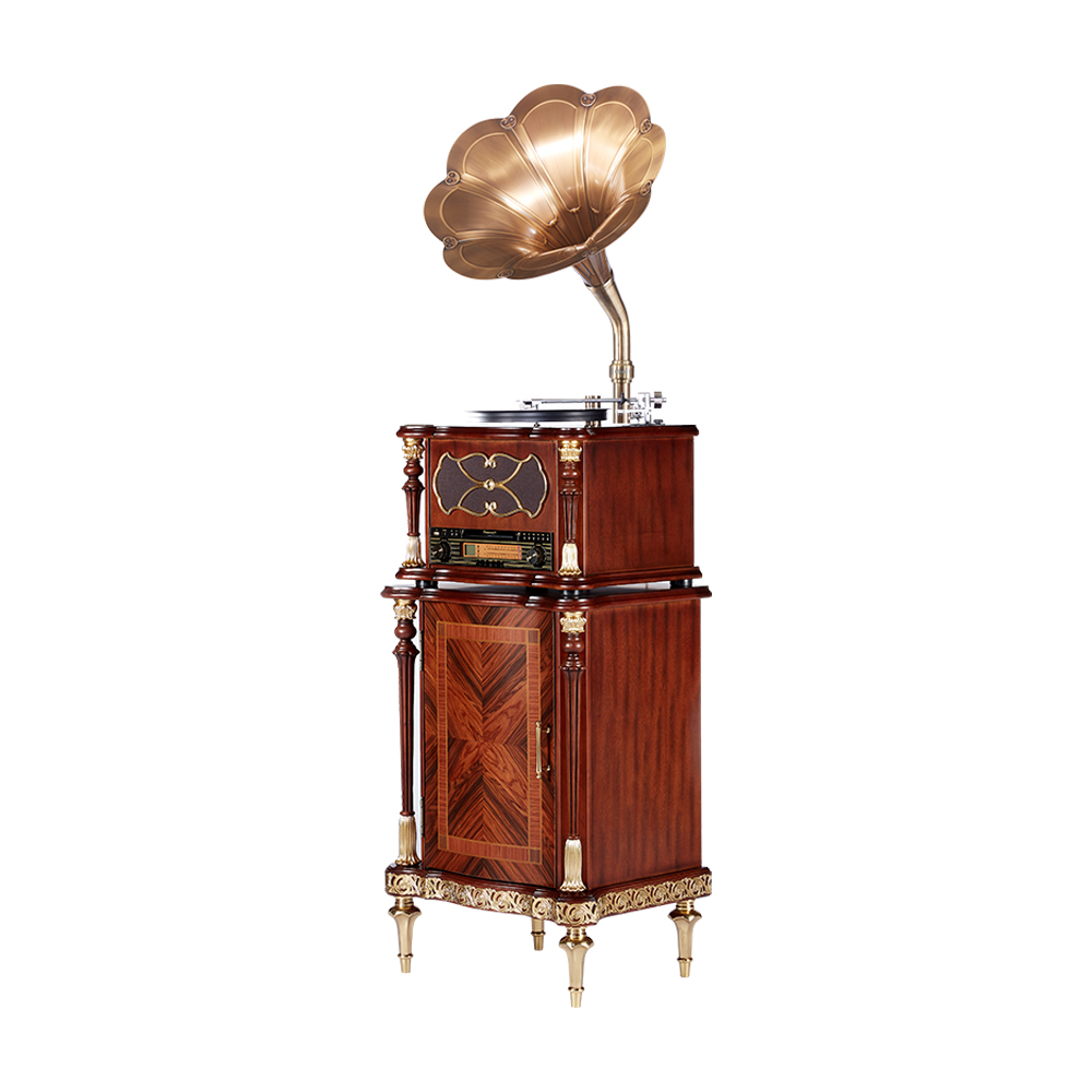 Máy hát đĩa than cổ điển Fennessy Gramophone F1877- 730F  - Đồng