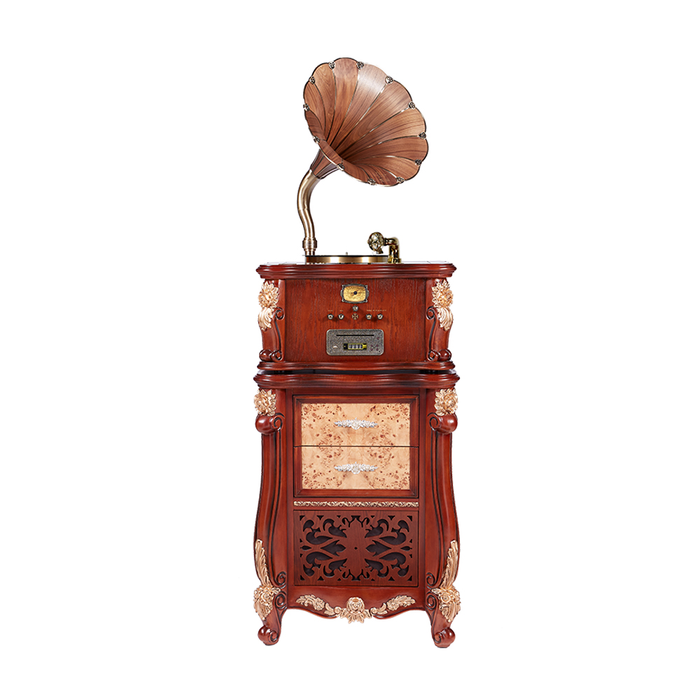 Máy hát đĩa than cổ điển Fennessy Gramophone F1877- 750 - Gỗ