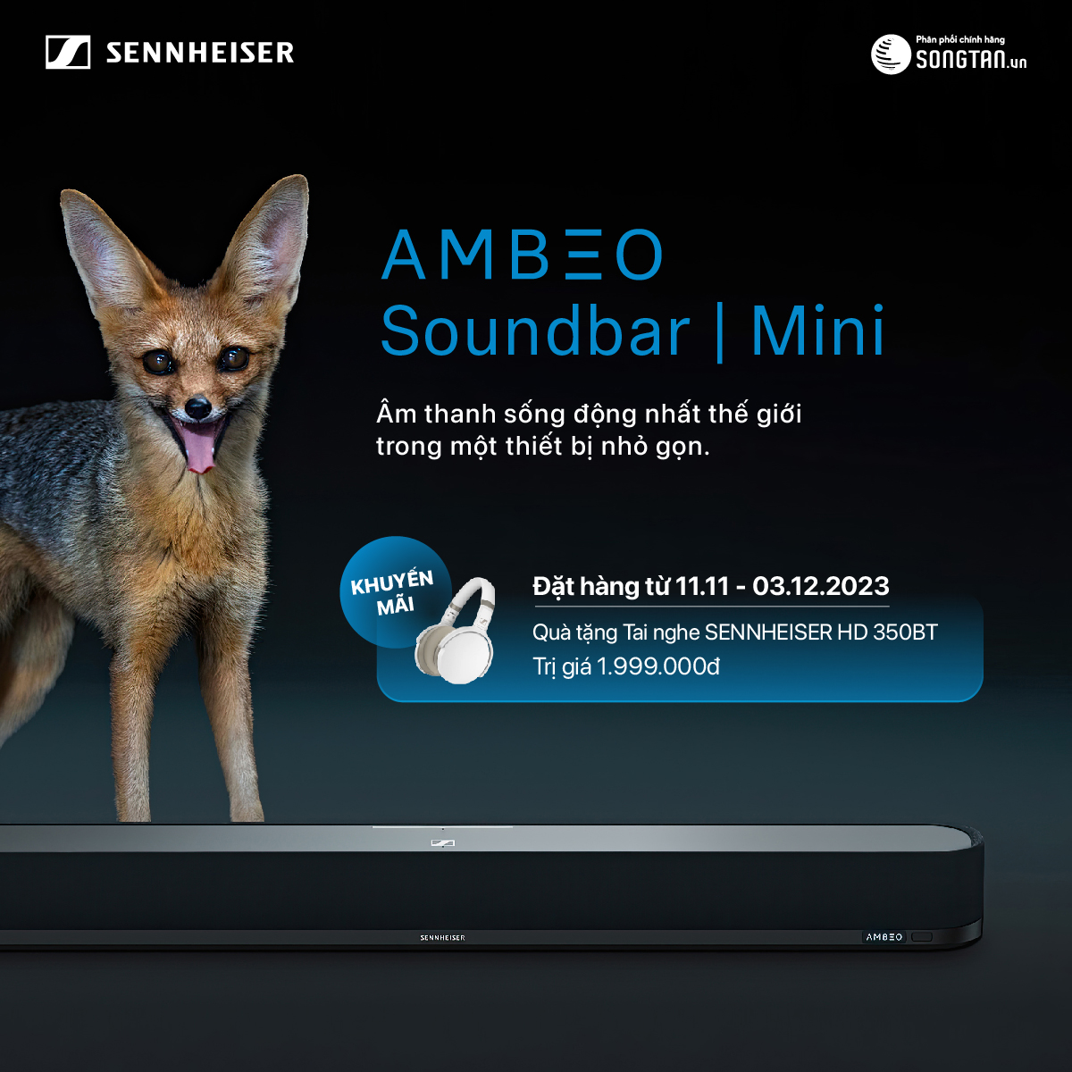 Senheisier Ambeo Mini - Âm thanh vòm sống động từ một thiết bị nhỏ gọn