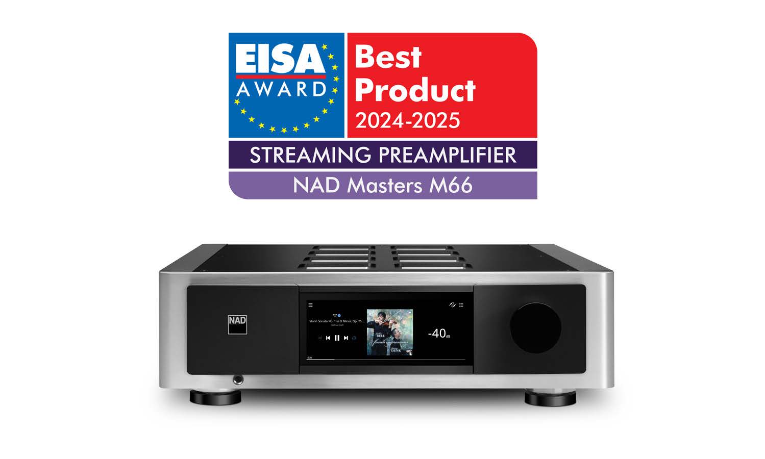 NAD M66 giành giải thưởng EISA với hiệu suất âm thanh, tính linh hoạt độc đáo và nhiều tùy chọn kết nối